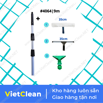 Bộ cây lau kính 9m 4 món